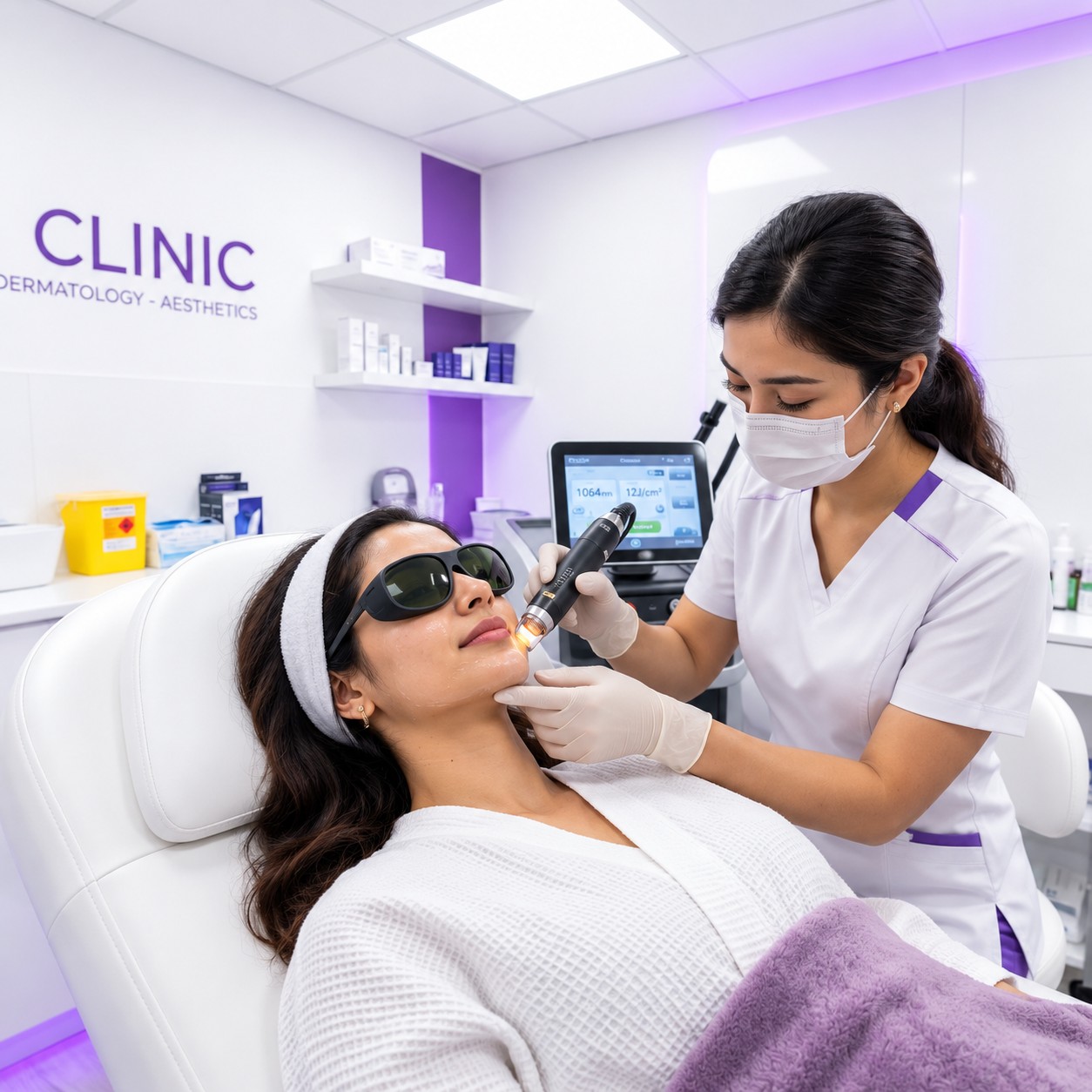 Laser hair reduction treatment